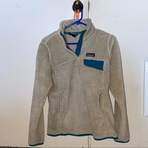 NWOT PATAGONIA fleece PULLOVER IN TAN